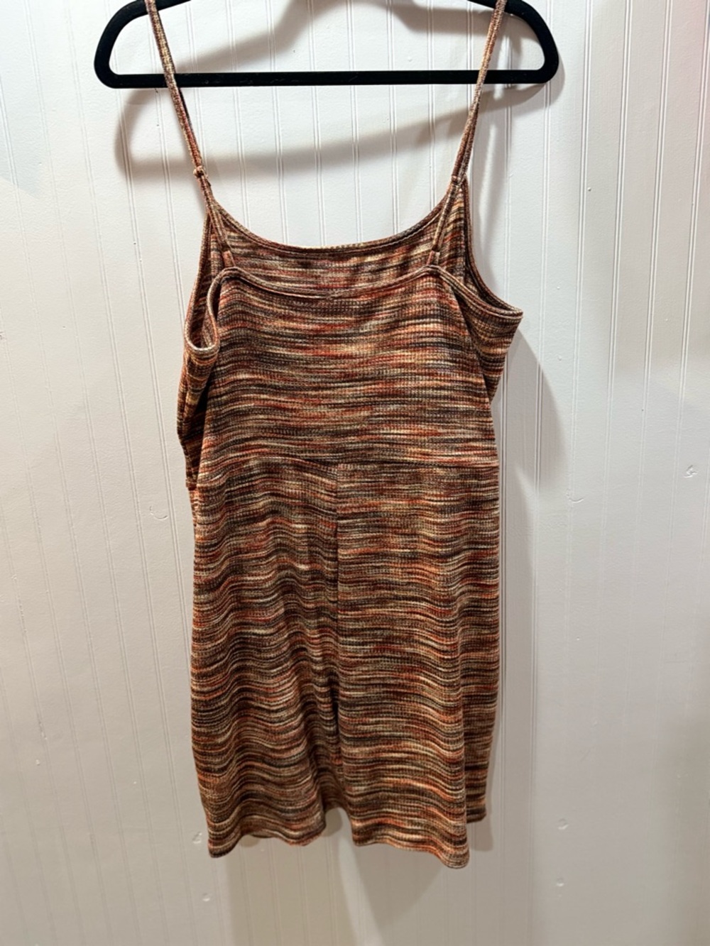 wild fable Multicolor Rust-Brown Striped Knit Romper - Picture 4 of 4